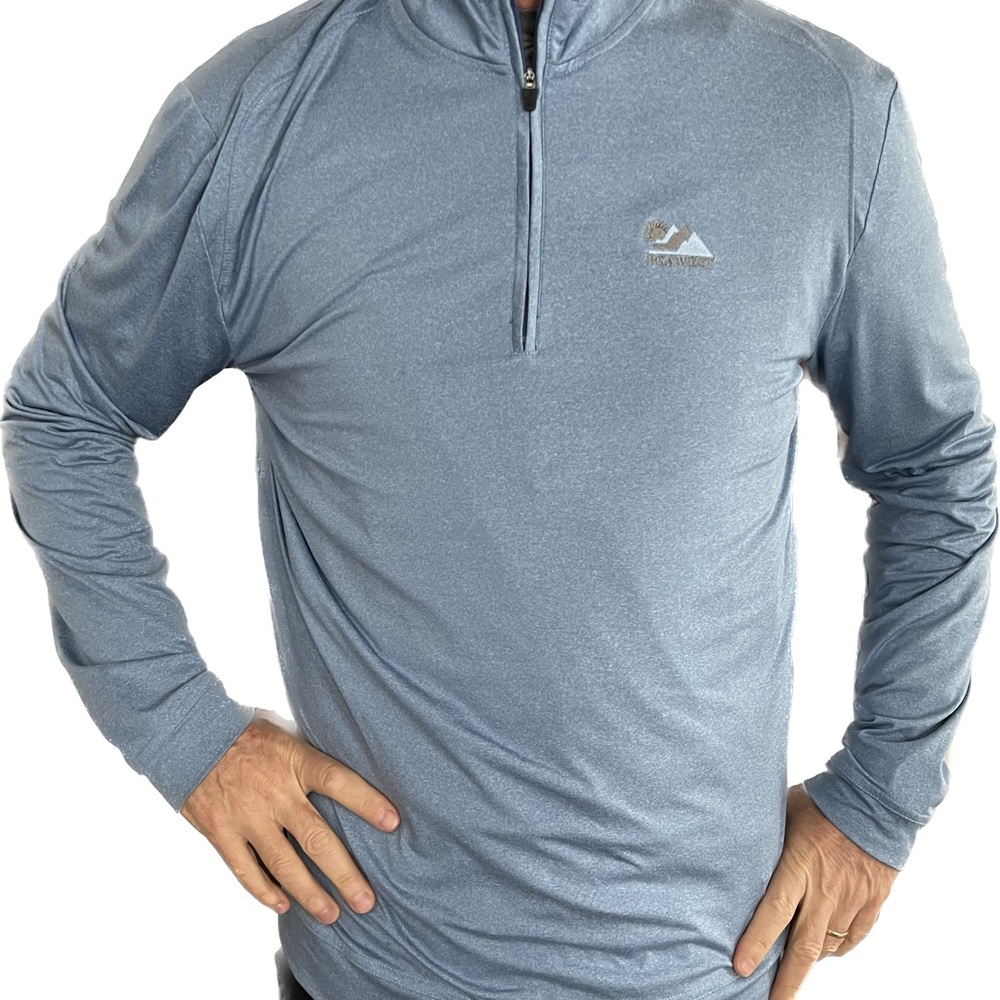 Men's Johnnie-O PGA West Blue 1/4 Zip Pullover Large